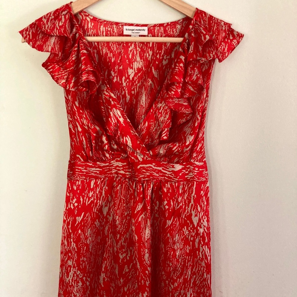 ⭐️3/$14⭐️ Liz Lange maternity ruffle blouse S